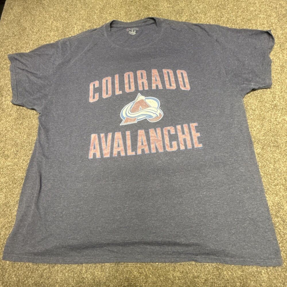 Champion Men's XL Colorado Avalanche Logo  T-Shirt Heather Blue
